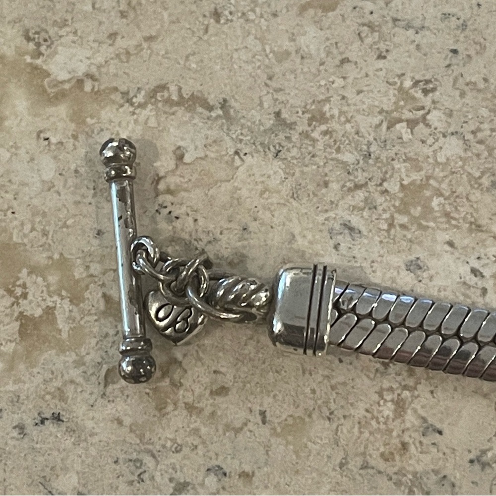 Brighton Silver Heart Interlocking Charm Bracelet… - image 4